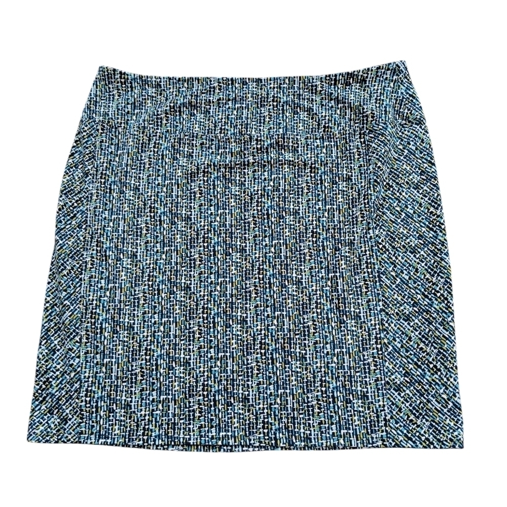 J Jill Blue/Green Smooth Fit Pencil Skirt Size XL